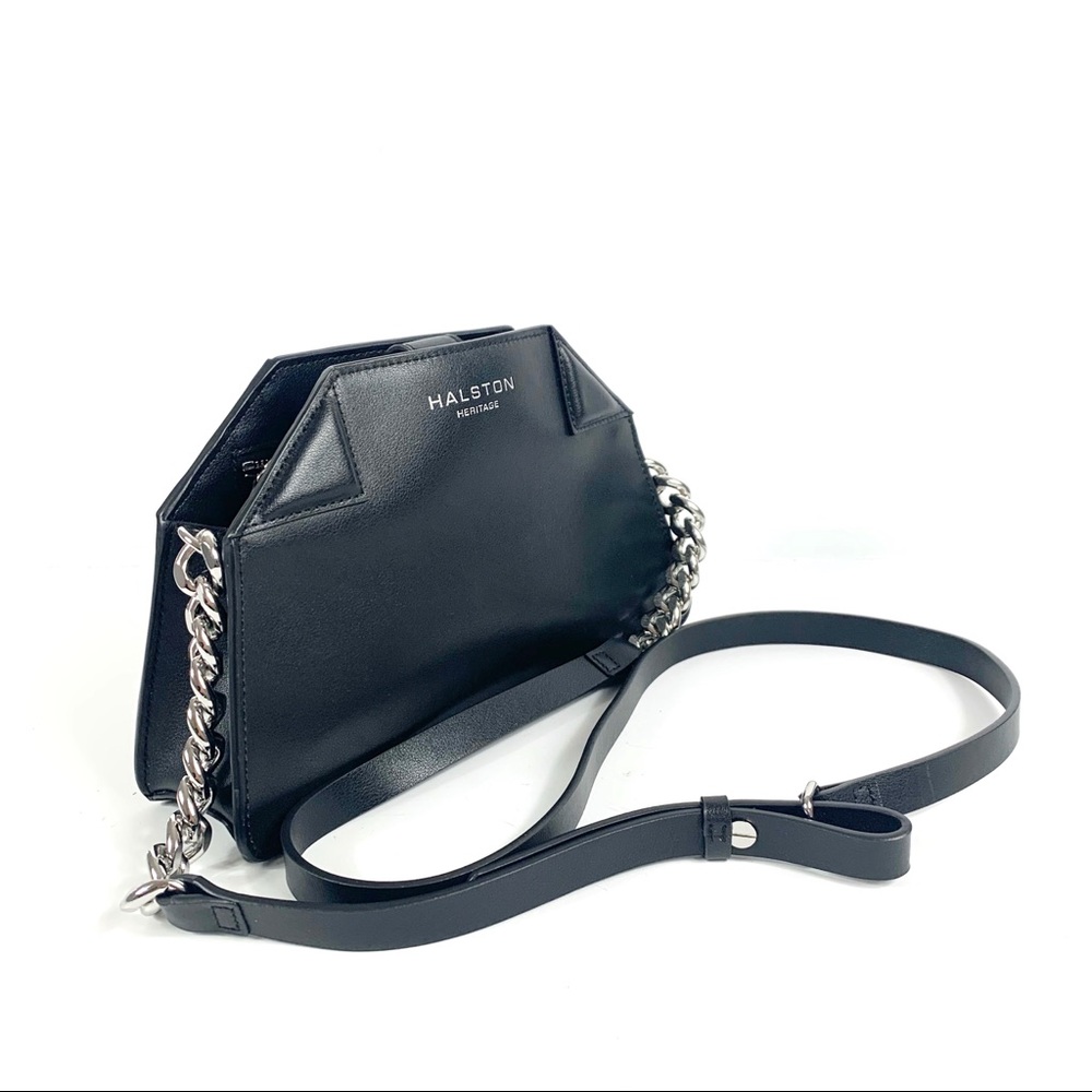 Halston Heritage Leather Crossbody Black Bag NWT